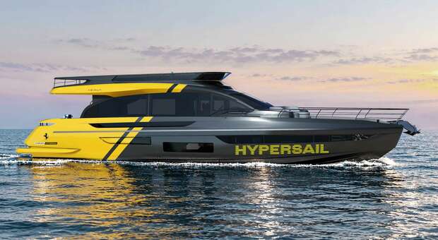  Azimut si allea con Ferrari e presenta il Fly 72 Hypersail, one-off del mare che abbatte il peso e raddoppia gli hp 