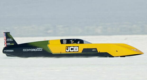  ?JCB Hydromax, l?auto a idrogeno più veloce del mondo vola a oltre 650 km/h sul lago salato di Bonneville 