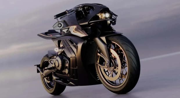  Aston Martin, la prima moto stradale sembra uscita da Blade Runner. La AMB 002 Roadster ha un bicilindrico a V di un litro 